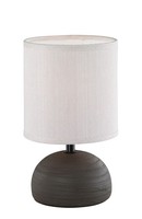 Tischlampe Schlafzimmer Keramik Stoff E14 Braun Cappuccino Nachttisch Leuchte