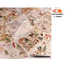 200 pegatinas vintage, papel washi para diario, collage y scrapbook