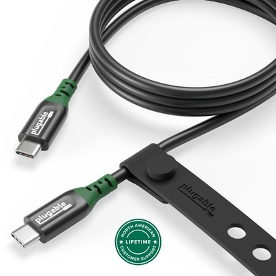 Plugable USB C to USB C Cable for Video, Data and Charging (3.3ft / 1m)