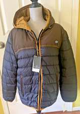 NWT ANDREW MARC MALONE COLOR BLOCKED HOODIE JACKET MEN WATER RESISTANCE SZ L