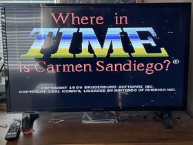 Where In Time is Carmen Sandiego? Nintendo NES Cleaned/Tested