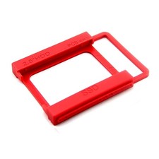 Red 2.5 To 3.5 Bay SSD HDD Mounting Adapter Plastic Bracket Dock / Tray