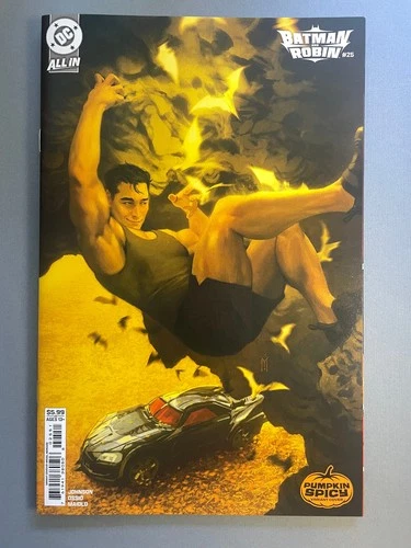 Batman and Robin #25 Miguel Mercado Cardstock Pumpkin Spicy Variant Cover (DC...