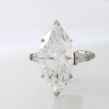 GIA Certified 9.06 Carat Marquise Cut Diamond and Platinum Engagement Ring.