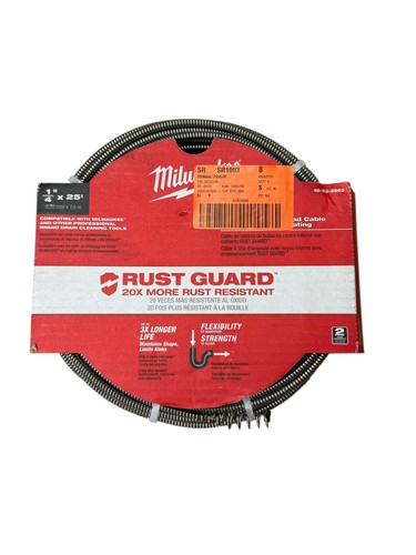 Milwaukee Tool 48-53-2563 1/4" X 25' Inner Core Bulb Head Cable W/ Rust Guard - Picture 2 of 3