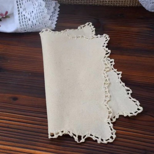 Set of 4 Vintage Cotton Linen Lace Placemats Kitchen Heat Resistant Pads 30cm - Picture 5 of 5