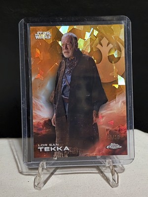 2025 Topps Chrome Star Wars - Lor San Tekka #82 - Gold Sapphire Refractor /50