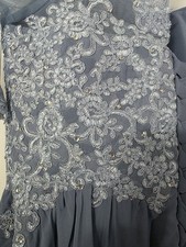 Mother Of The Bride Dress Blue Sparkles Full Length Size 18
