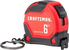 CRAFTSMAN Keychain Tape Measure, 6 FT (CMHT37106G)