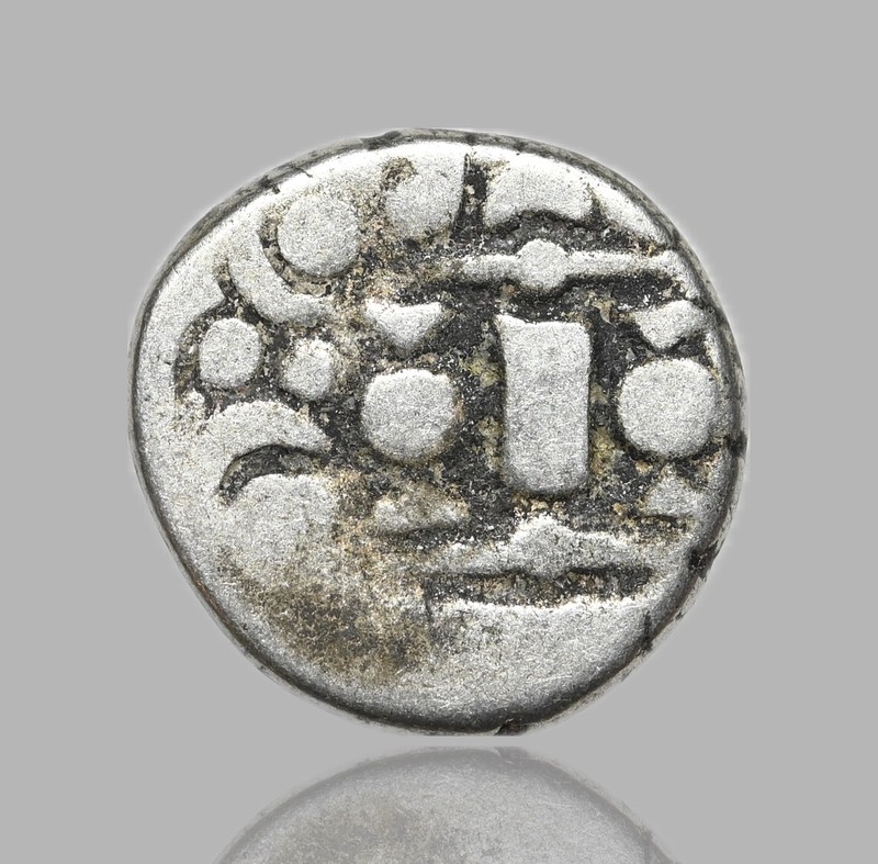 INDIA, Pratihara. c. AD 800. Silver Dramma, D-3+, MN-390+, Ex. Robert Tye