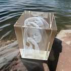 New Clear Block Mary Mother Of Sorrows Jesus   By Dan Paulos 3.5” High 2.5 Wide — photo 2