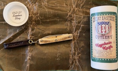 Great Eastern Cutlery GEC 052121 Sambar Stag Keychain Knife GEC
