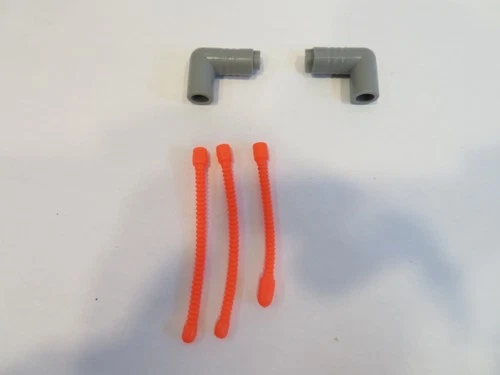 Vintage Lot Playmates TMNT Parts/Pieces/Accessories 3 Toxic Hoses/2 Exhaust Pipe