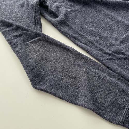 VINCE V-Neck Pocket Sweater Mens Medium Blue Linen Polyester Blend Lightweight - Picture 4 of 12