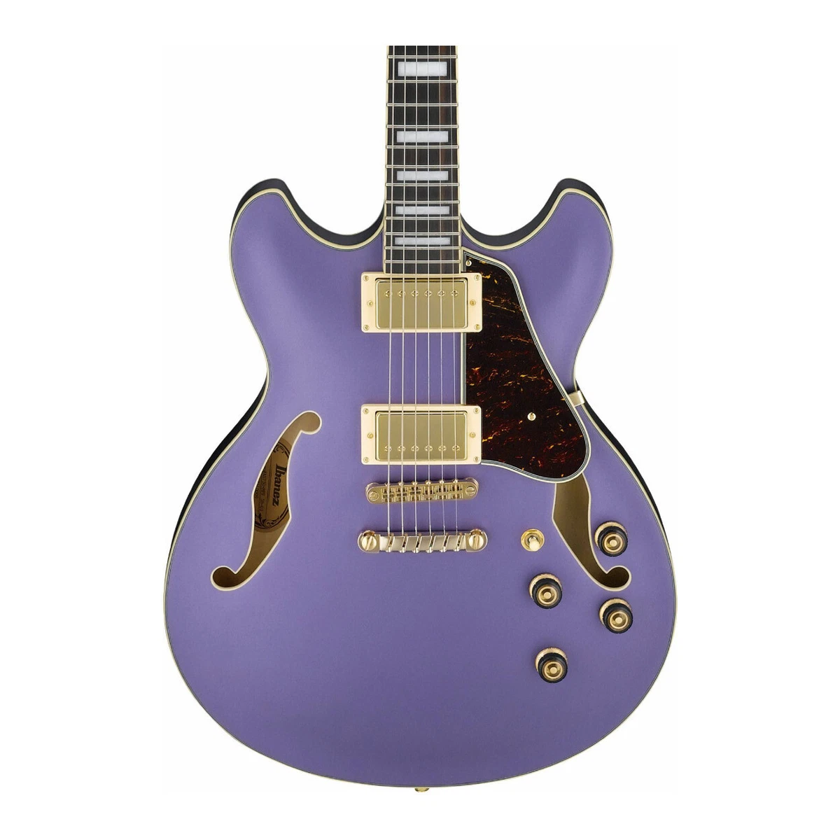 Purple hollow body guitar hotsell