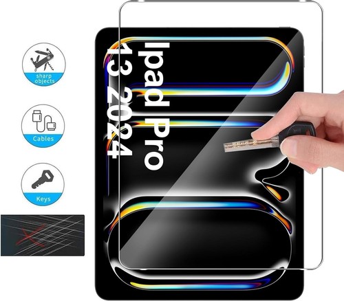 2X Schutzglas Glasfolie für Apple iPad Pro 2024 13″ Zoll Display Panzerfolie 9H - Bild 2 von 9