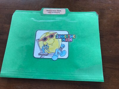 Summertime Math! Add Subtract 1st grade math file folder game teacher