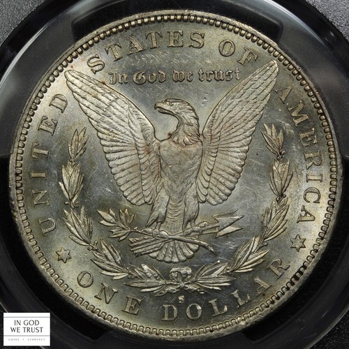 1883 S Morgan Silver Dollar $1 (Choice Almost Uncirculated) PCGS AU 55 CAC - Picture 4 of 6