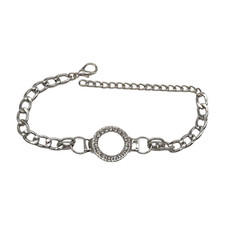 Women Silver Metal Boot Chain Bracelet Shoe Bling Circle Charm Beach Pool Party