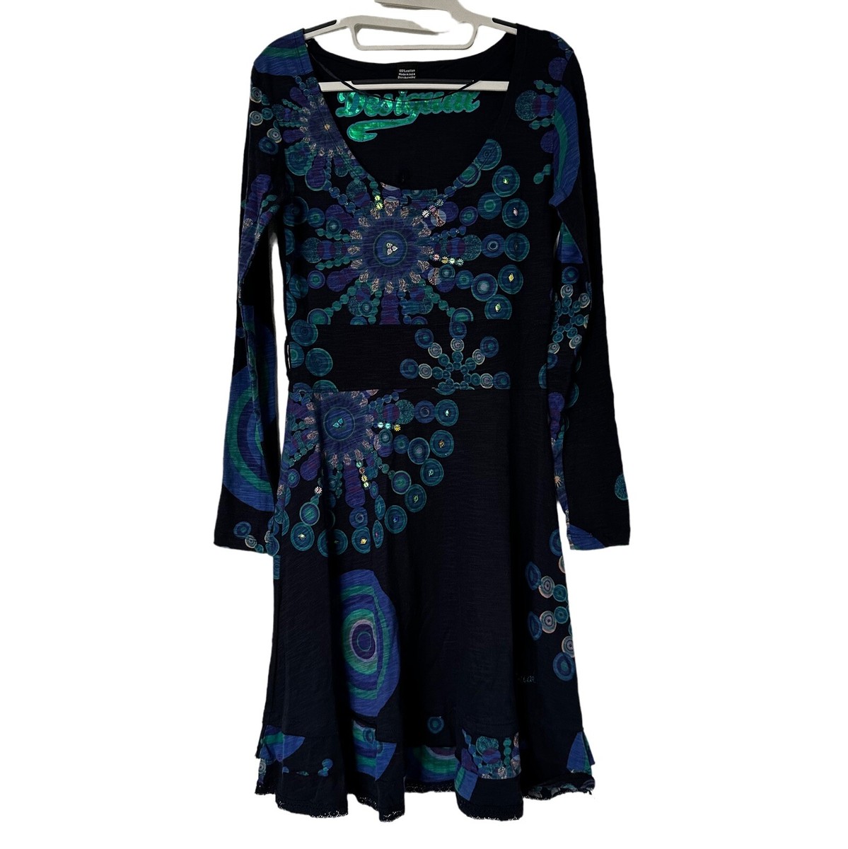 desigual dress long sleeves Long-sleeved dress M. C. Lacroix black Women's I Desigual.com