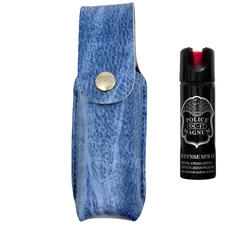 Police Magnum 3oz Safety Lock pepper spray DENIM Holster Belt Clip Security