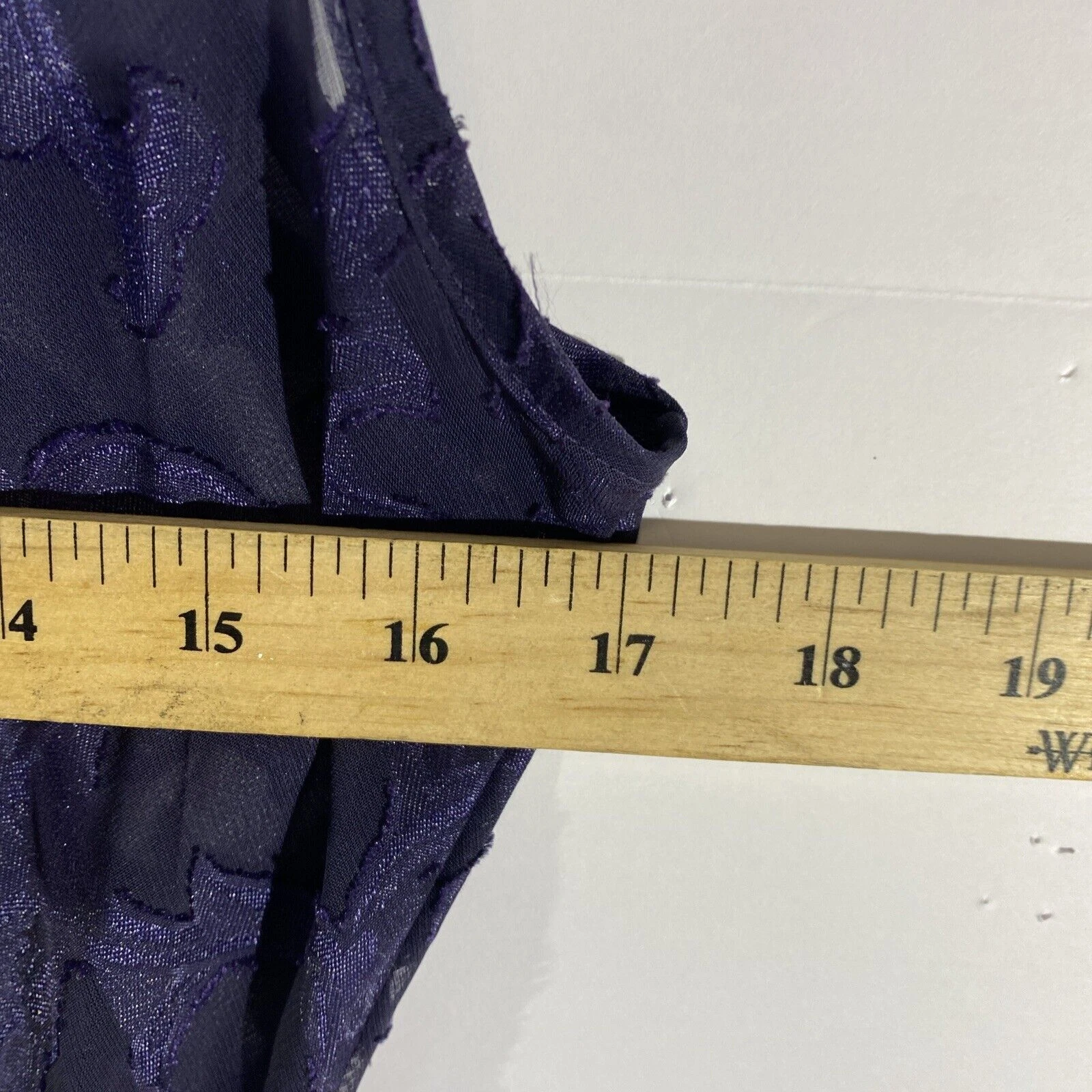 UNDERCOVER Abito Slip Vintage Victoria’s Secret Etichetta Corona Oro Viola Profondo Burnout Maxi M