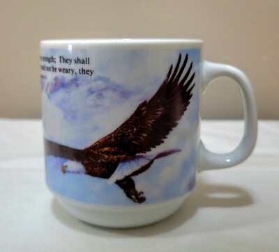 Christian WorId 9oz Mug They Shall Mount Up With Wings As Eagles Isaiah 40:31