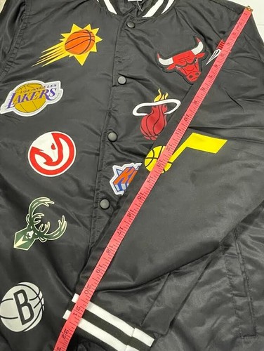 NWT NBA Team Logos Jacket Size 18/20 black - Picture 9 of 10