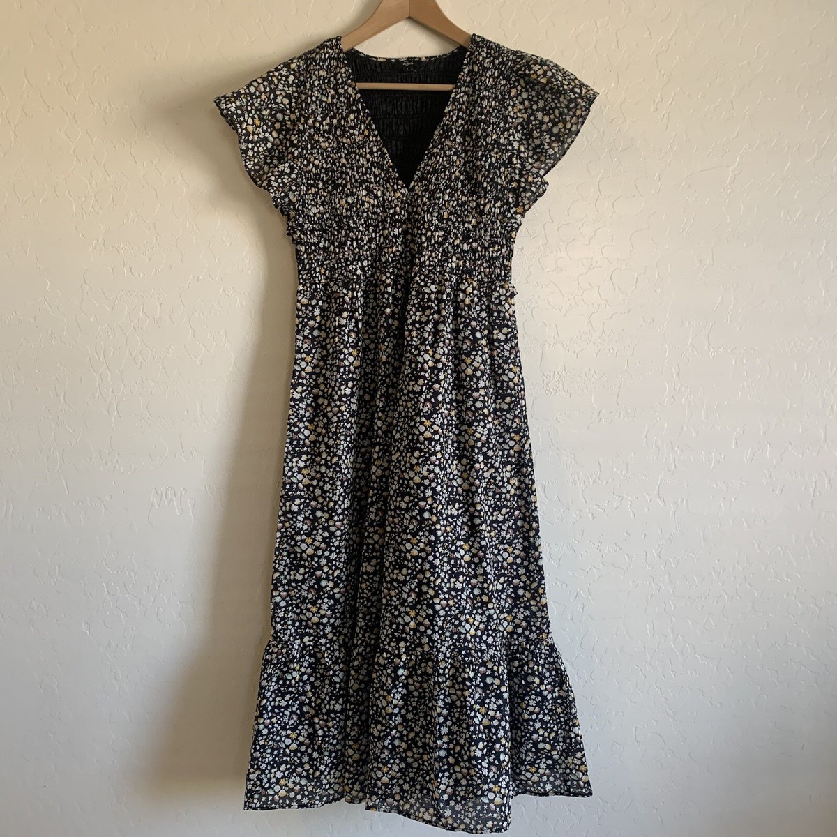 knee length dresses for ladies Clementine Floral Midi Dress – Muted Closet Boutique main image 0