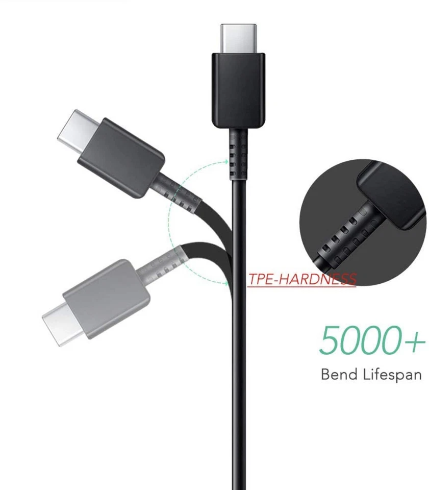 1-100X Wholesale Bulk Type C Charger Cable USB C Fast Charging Cord For Samsung - Image 4 of 4