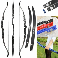 ILF 66" Recurve Bow 23" Riser Archery 20-40lbs Bamboo Limbs Bow Hunting Shooting