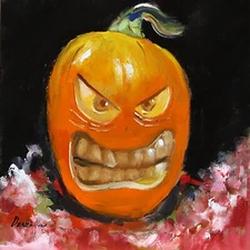 HELLOWIN PUMPKIN  Oil Painting 8x10in UKRANE