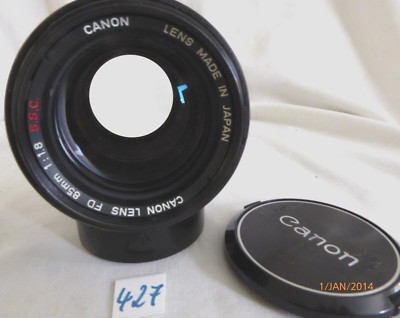 CANON LENS FD 85mm; 1:1.8 s.s.c.; CANON PORTRAIT-OBJEKTIV (427)