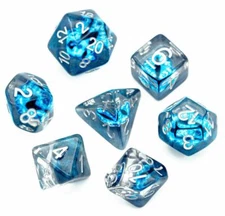 🧿 Blue Demon's Eye Dice Set | RPG DnD Dungeons & Dragons AD&D Pathfinder d20 B