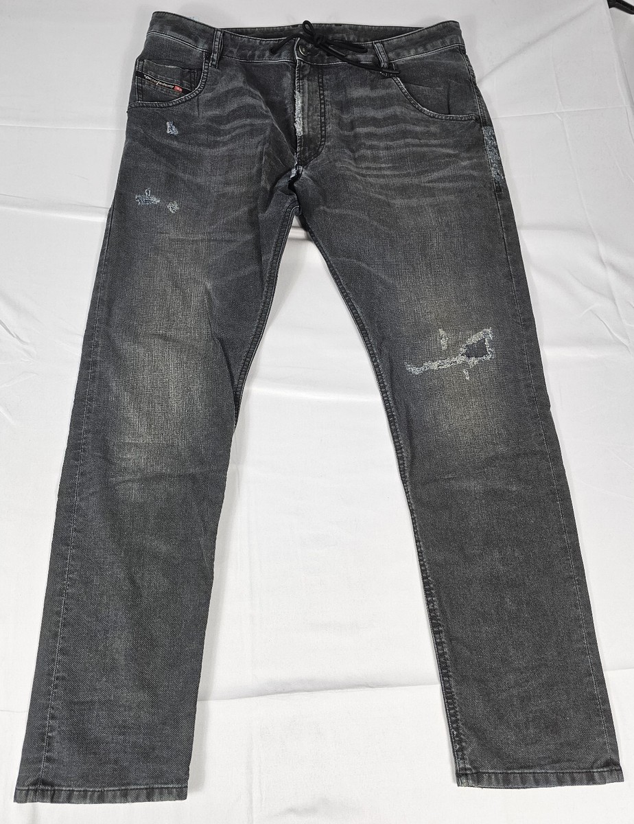 Diesel Krooley-Y-NE Jogg Jeans Sweat Jeans dunkelgrau Größe 36/32