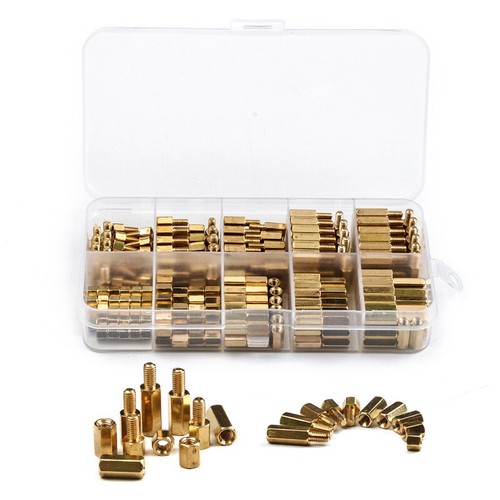 300Pcs M3 Brass Copper Pillar Stand Off Hex Column Spacer Threaded Screw Nut - Picture 21 of 23