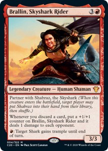 Brallin, Skyshark Rider - Foil x1 - Commander 2020 - NM-Mint, English - Commande