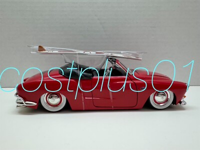 Volkswagen Karmann Ghia 2007 レッドラインクラブ限定 JADA V DUBS 1959 VOLKSWAGEN KARMANN GHIA VW 1:24 RED MOON WHEELS