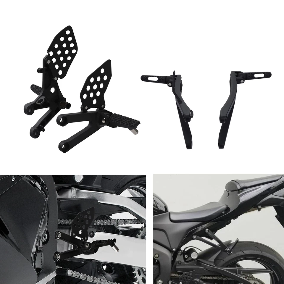 Driver & Passenger Foot Pegs Bracket Set For Honda CBR600RR CBR 600RR 2007-24 23 - Image 2 of 4