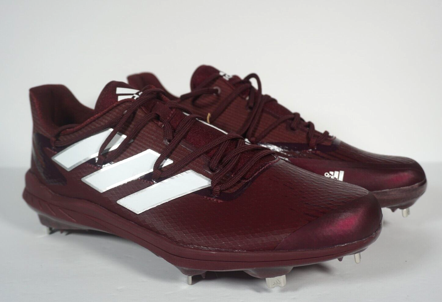 Adidas Adizero Afterburner 8 Maroon Metal Baseball Cleats H00977 Men's