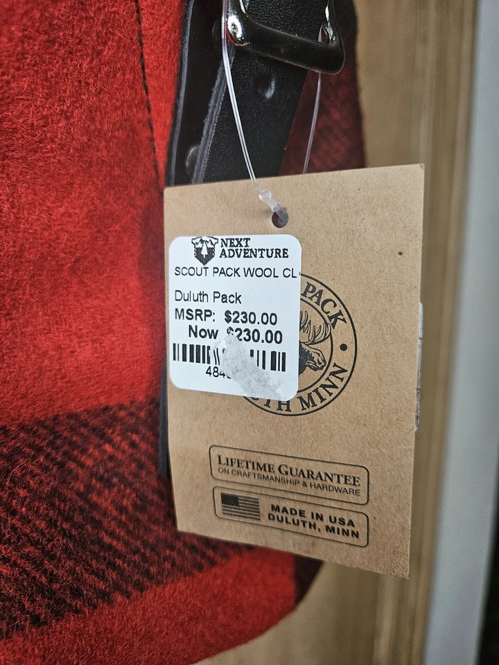 Mochila Duluth Pack Duluth Minn Unisex Everyday Scout Pack Lana Hecha en EE. UU. ¡NUEVA! Foto 3 de 3