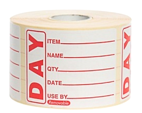 Prepped Food Day Dot Labels / Removable Food Stickers 50 x 65mm - 500 Per Roll - Picture 7 of 14