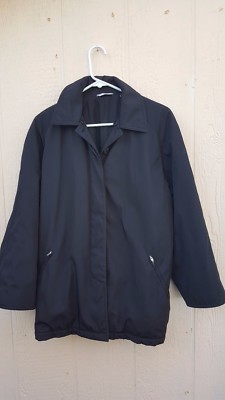 Max Mara Women's Black US Size 6 Polyester/Nylon Blend Jacket Coat Made in Italy