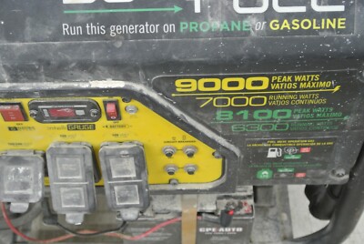 Champion 100155 9000W Dual Fuel Generator, (G122728-1 ARO LOC. CTR