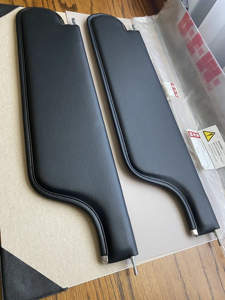 Sun Visors for 1965-1967 Buick Skylark Convertible 2DR Madrid Black - Image 4 of 4