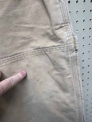 Vtg Carhartt Double Knee Pants 36x32B01 Brown Thrashed Distressed USA Made - Picture 5 of 12