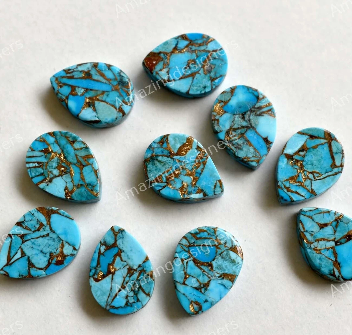 Copper on sale blue turquoise