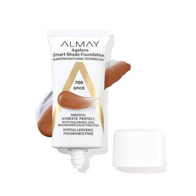 Almay Ageless Smart Shade Foundation 1 fl oz 700 Spice 2 Pack NEW