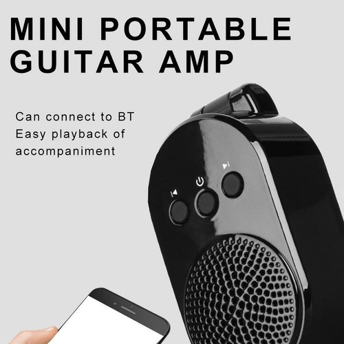Mini Guitar Amp 5W Portable Small Electric Guitar Practice Amp Bluetooth фб G9P7 - Picture 2 of 10