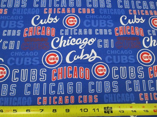 CHICAGO CUBS BASEBALL MLB 100% COTTON 1/2 YARD PIECE BRAND NEW DESIGN - Picture 5 of 5